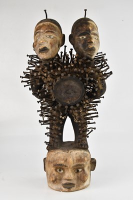 Lot 1180 - A Congolese nail fetish figure, height 60cm.