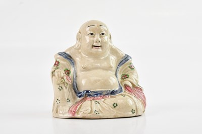Lot 1349 - An Imperial Satsuma ceramic figure of seated...