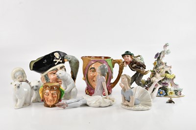 Lot 1286 - ROYAL DOULTON; two large size character jugs...