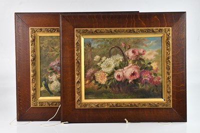 Lot 1510 - ADOLPHE RIOTTOT; a pair of oils on canvas,...