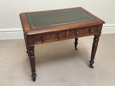 Lot 2037 - A 19th century mahogany two drawer writing...