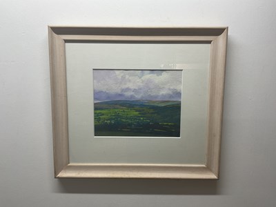 Lot 399 - RICHARD THORN RI SWAC; watercolour, 'Moorland...