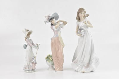 Lot 1210 - LLADRO; three ceramic figures, 'Treasures of...