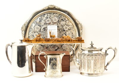 Lot 1079 - Four items of silver plate comprising a...