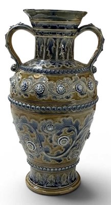 Lot 526 - GEORGE TINWORTH FOR DOULTON LAMBETH; an early...