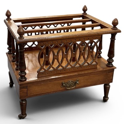 Lot 71 - A late 19th century mahogany Canterbury...