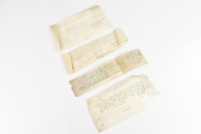 Lot 506 - Four 17th century vellum hand written...