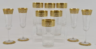Lot 709 - SAINT-LOUIS; a set of six cut crystal glass...