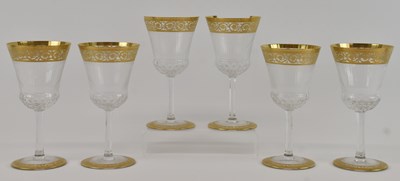 Lot 710 - SAINT-LOUIS; a set of six cut crystal glass...
