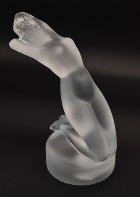 Lot 702 - LALIQUE, FRANCE; a frosted cut crystal glass...