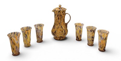 Lot 721 - An early to mid 20th century art glass lidded...