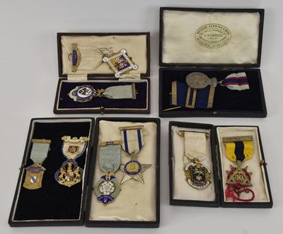 Lot 475 - MASONIC INTEREST; nine assorted cased...