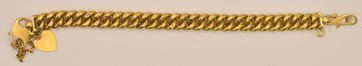 Lot 1489 - A Chinese yellow metal hollow flat curb link...