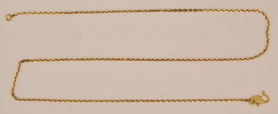 Lot 1385 - A Chinese yellow metal fine trace link...