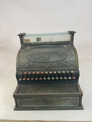 Lot 53 - DAYTON NATIONAL, OHIO; a cash register till,...