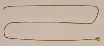 Lot 1415 - An 18ct yellow gold fine link necklace with...
