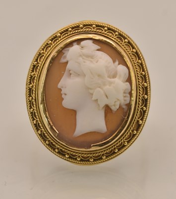 Lot 1309 - A good 19th century 9ct yellow gold mounted...