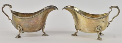 Lot 1106 - WALKER & HALL; a pair of George V hallmarked...