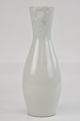 Lot 1012 - A Chinese celadon glazed vase of ovoid form,...