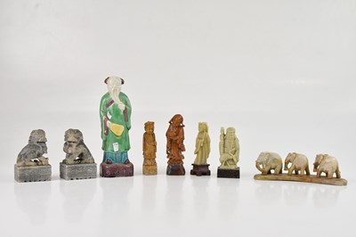 Lot 1045 - A Chinese porcelain Shekwan mudman figure,...