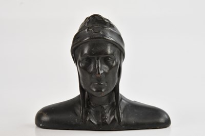 Lot 2329 - A copper covered bust of man, height 13cm.