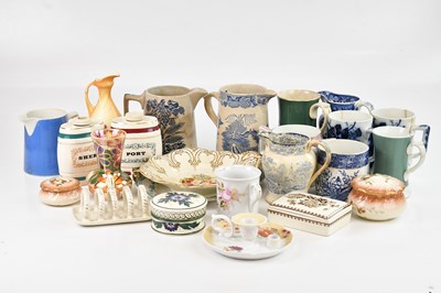 Lot 1345 - A collection of Edwardian and later ceramics...