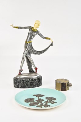 Lot 1404 - AFTER JOSEF LORENZL; an Art Deco style figure...