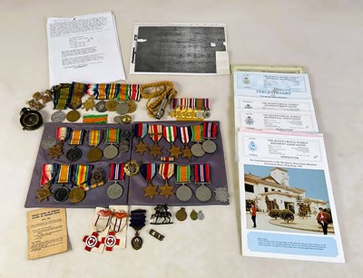 Lot 196 - An historical family WWI and WWII medal group,...