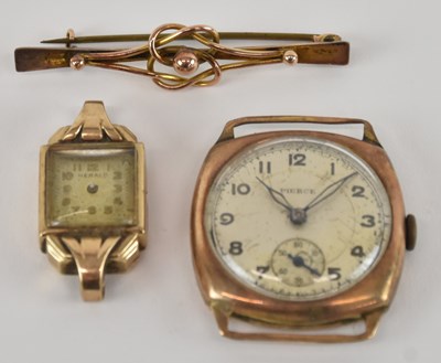 Lot 1674 - PIERCE; an early 20th century 9ct yellow gold...