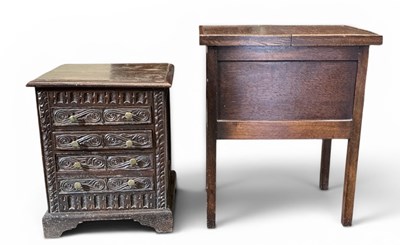 Lot 104 - An early 20th century carved oak tabletop four...