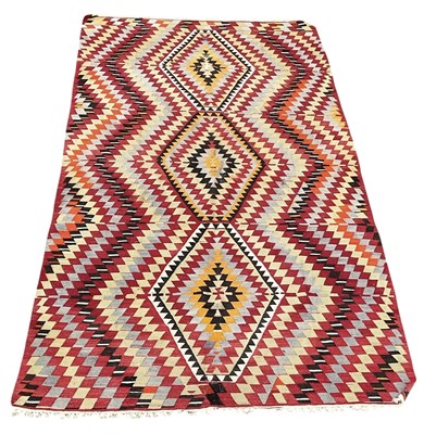 Lot 127 - A Turkish handwoven kilim rug, with...
