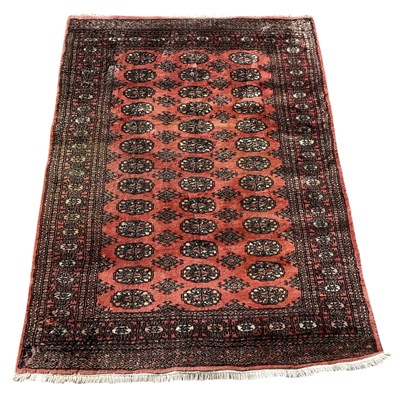 Lot 122 - A red ground handwoven Tekke Turkman Bokhara...