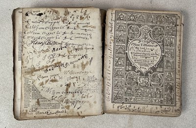 Lot 498 - ROBERT BAKER; a 17th century bible containing...