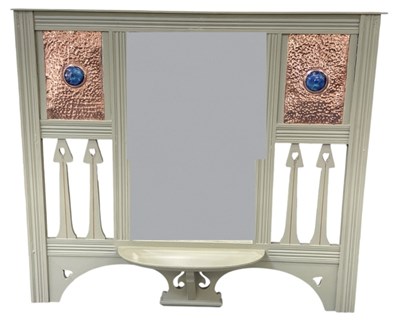 Lot 50 - An early 20th century Arts and Crafts green...