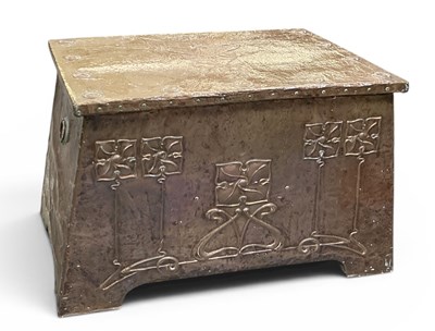 Lot 583 - An early 20th century copper clad rectangular...