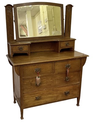 Lot 78 - An early 20th century Arts and Crafts dressing...