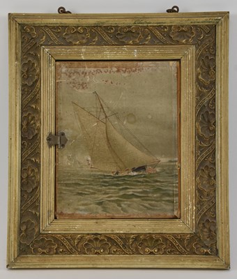 Lot 402 - An early 20th century miniature triptych wall...
