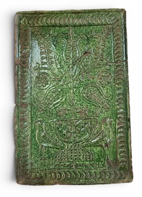 Lot 649 - An early 20th century European majolica green...