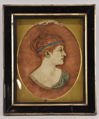 Lot 214 - A late 19th/early 20th century wax relief...