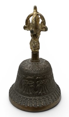 Lot 1052 - An early 20th century Tibetan Buddhist brass...