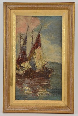 Lot 280 - UNATTRIBUTED; a small abstract acrylic on...