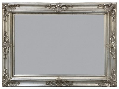 Lot 99 - A large modern rectangular bevelled glass wall...