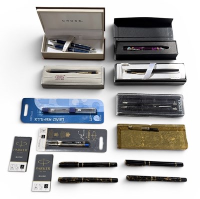 Lot 413 - A collection of assorted pens, fountain pens...