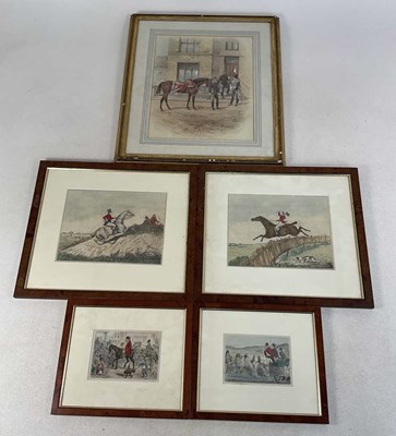Lot 418 - Five prints, comprising a military image, and...
