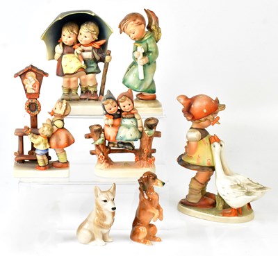 Lot 219 - HUMMEL; fine figure groups of children and...