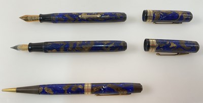 Lot 43 - WATERMAN; a 'Patrician' turquoise fountain pen,...