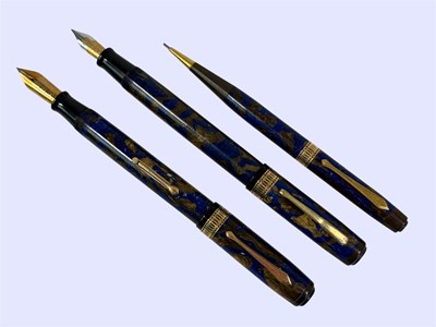 Lot 43 - WATERMAN; a 'Patrician' turquoise fountain pen,...
