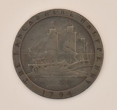 Lot 1656 - A 1794 The Lancashire Halfpenny, with Daniel...