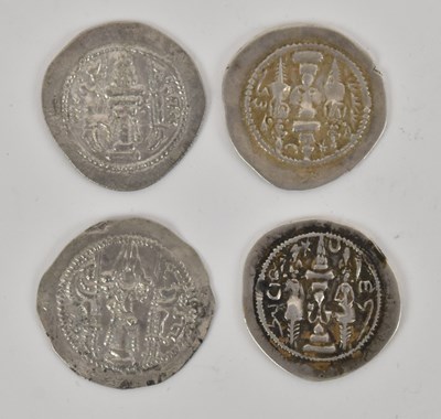 Lot 1634 - Two ancient Iranian silver drachm from the...
