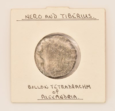 Lot 1635 - EGYPT; a Nero & Tiberius tetradrachm billion...
